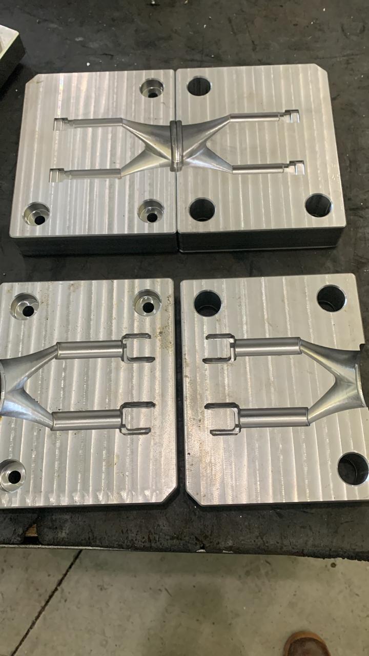 Coquilha para Fundição de Alumínio, peça tipo Garfo